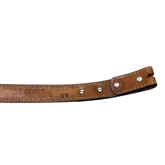 Double J Saddlery Belt Western Hair On Leather Turquoise Studded Belt 32 main image 10